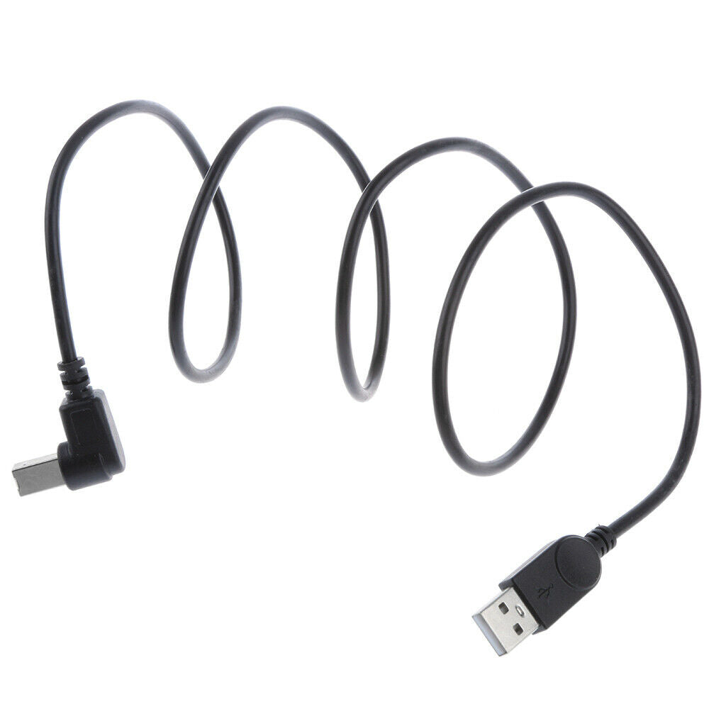 90° Left Angle Printer Cable USB2.0 Male Plug to Type B Scanner Adapter