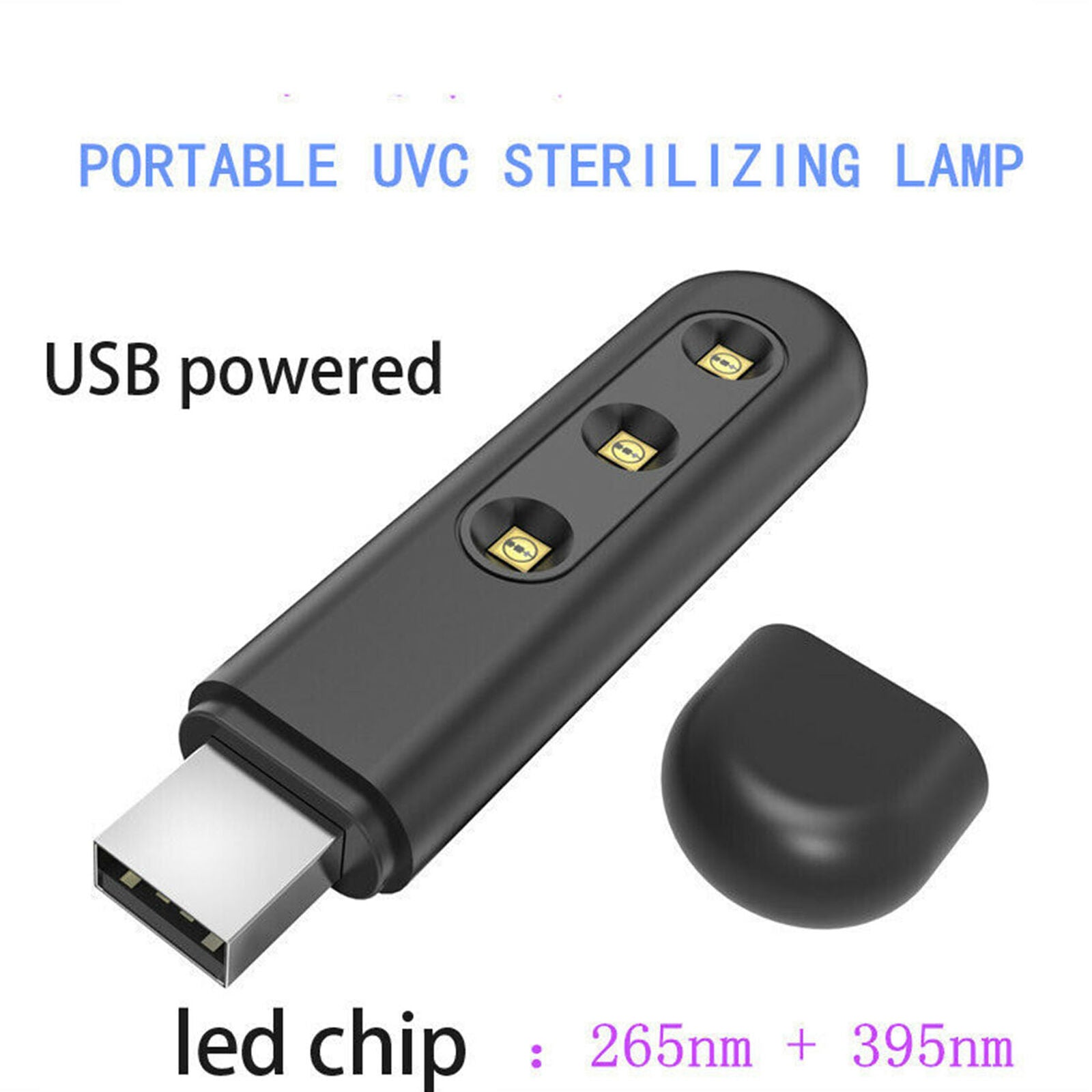 USB Portable LED Lamp Handheld Germicidal Sterilizer Light