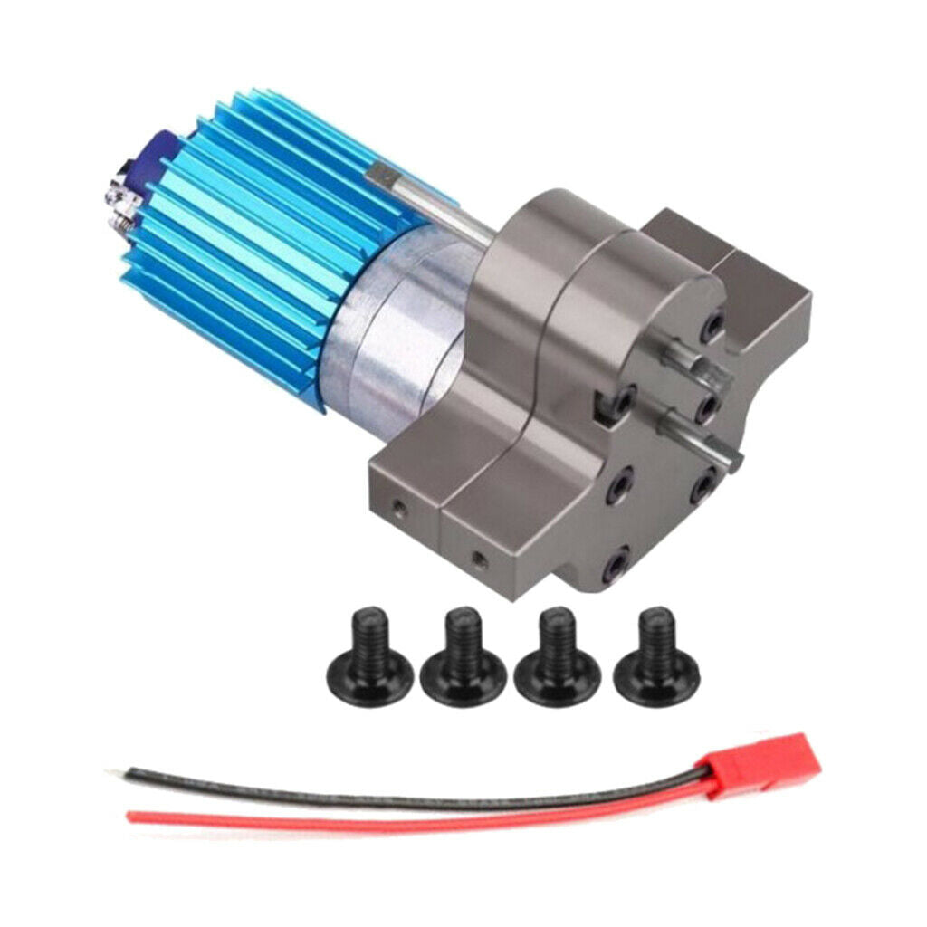 RC Car Speed Change Gear Box Metal Gearbox 370 Brush Motor Titanium color