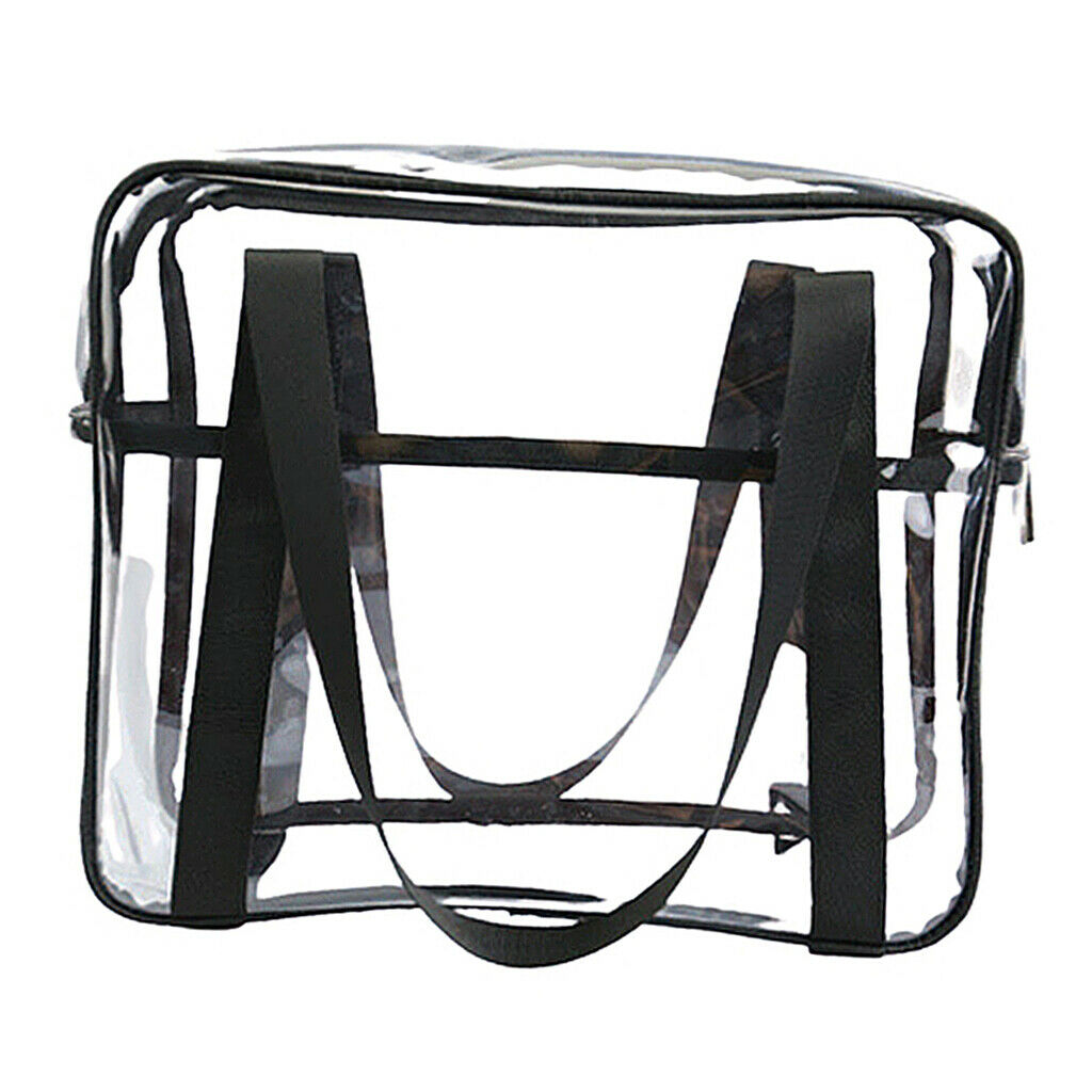 Unsiex Waterproof PVC Clear Transparent Tote Bag Beach Makeup Bathing Wash Bag