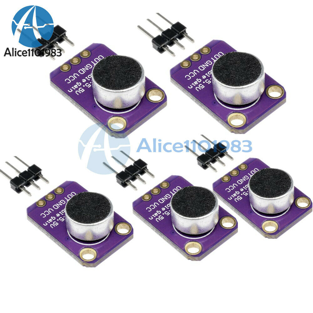 5PCS GY-MAX4466 Electret Microphone Amplifier with Adjustable Gain for Arduino