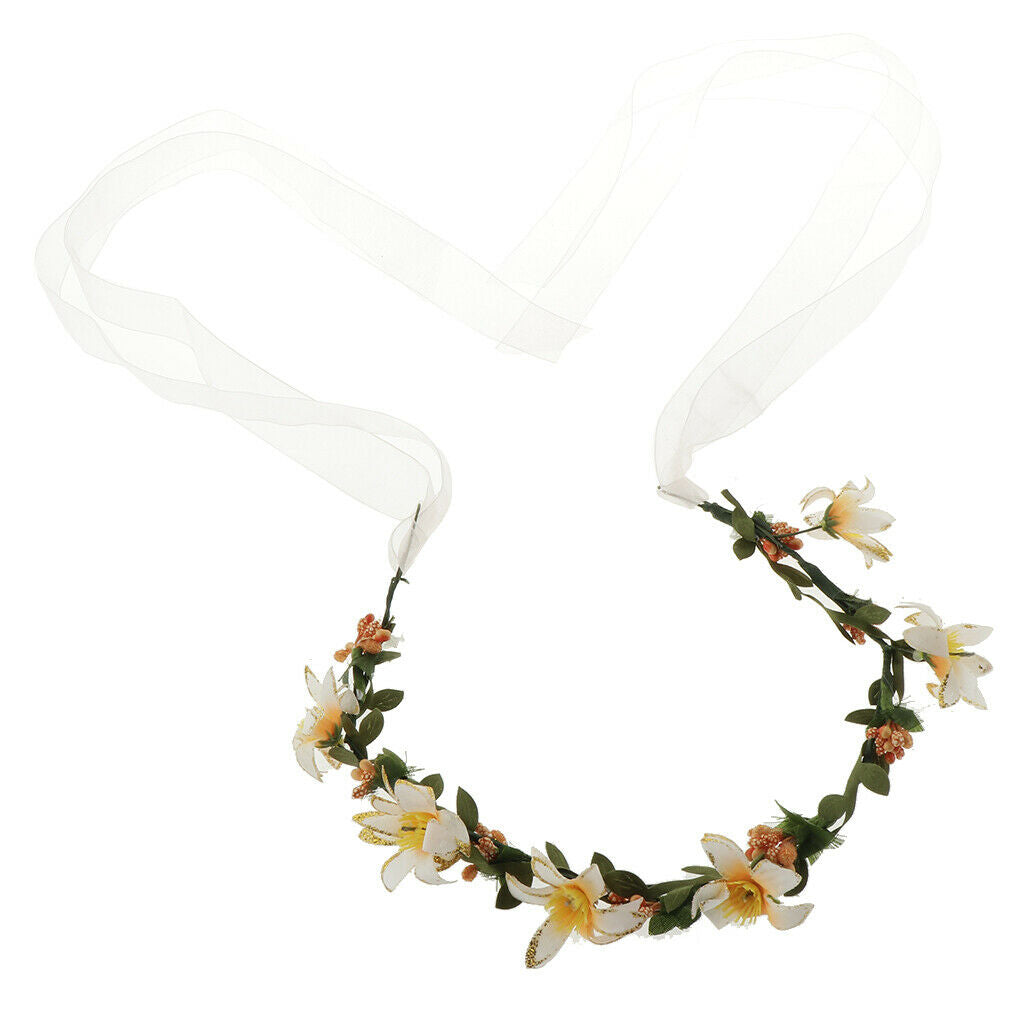 Boho Floral Flower Wedding Forehead Head Hair Band Garland Accessories