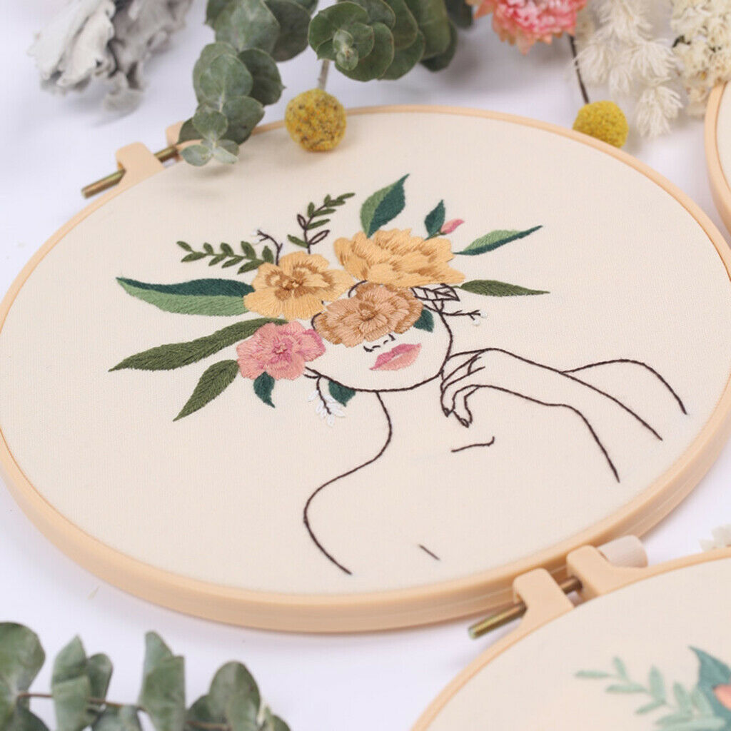 DIY Body art Flowers Pattern Embroidery Kits Craft Beginner Cross Stit Kit