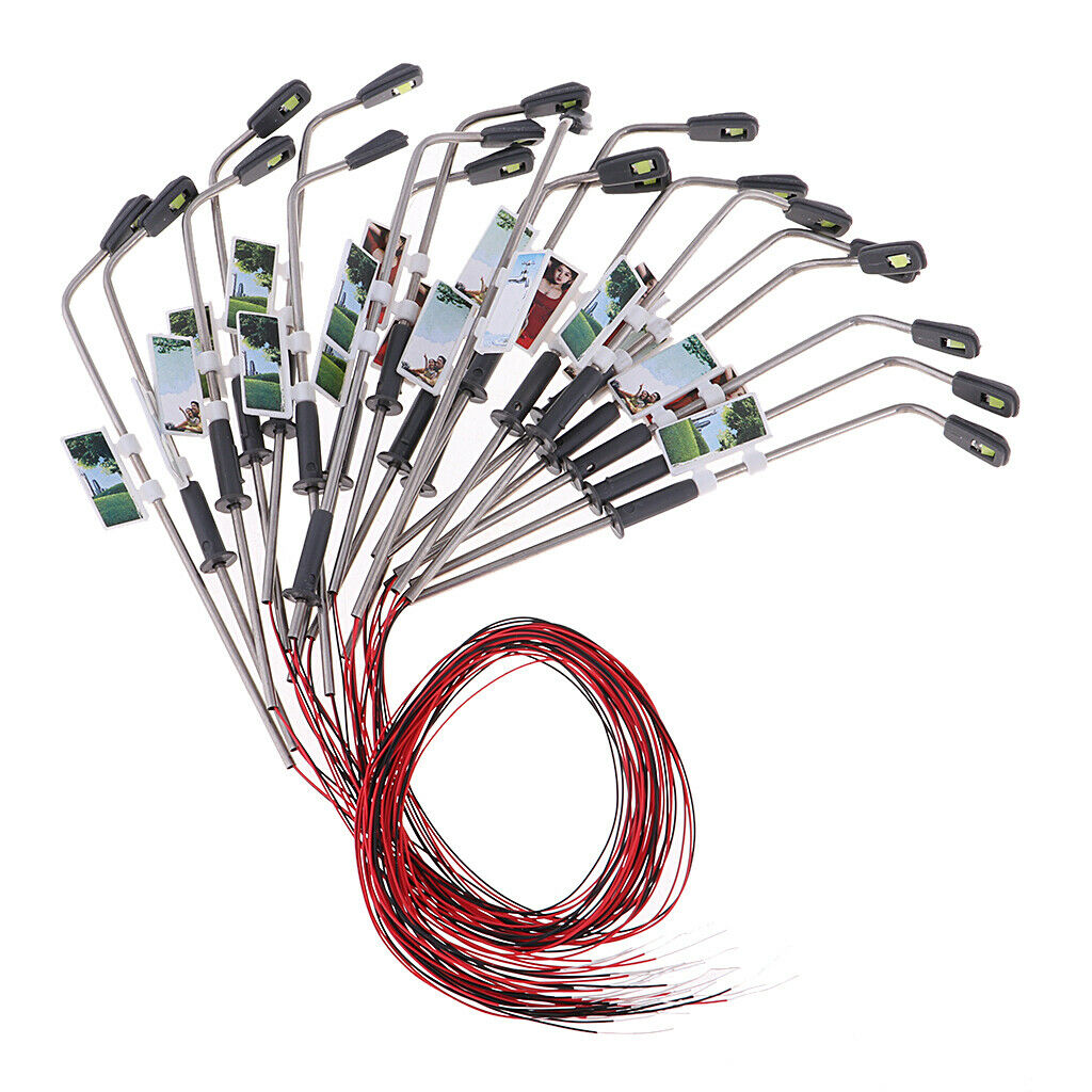 40x Railway Train Park LED Light Street Lamposts HO 1:100 Garden Layout Kit