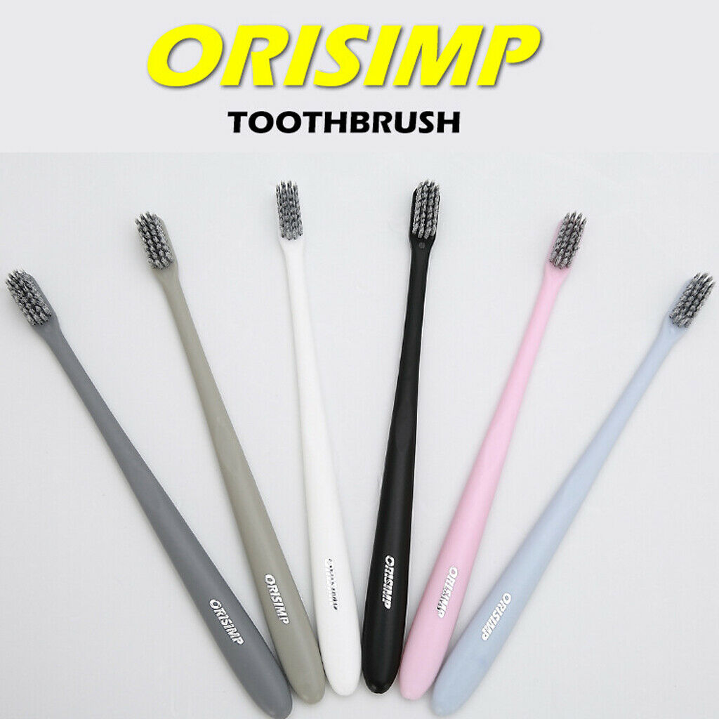 Adults Bamboo Charcoal Fiber Toothbrush Soft Bristle Tooth Brush Pink