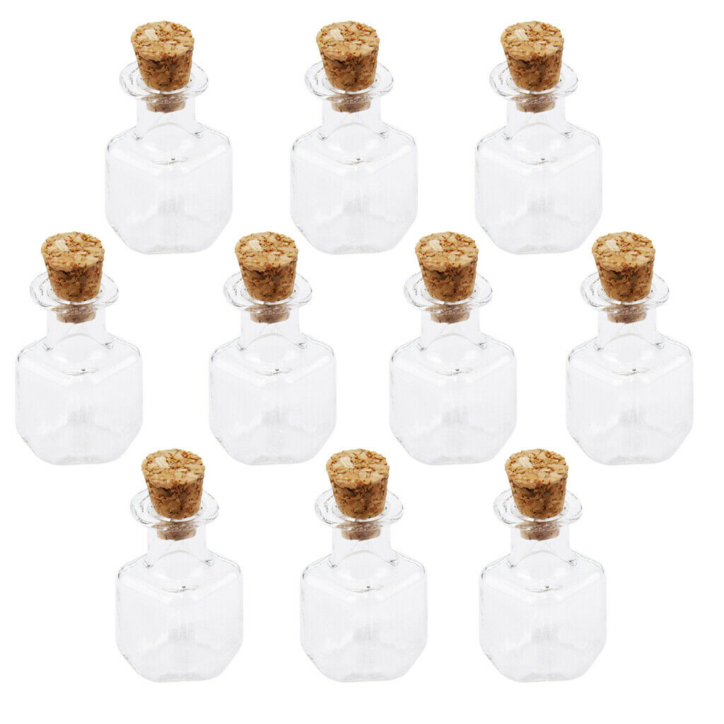 10Pieces Bottle Pendants + 50Pieces Screw Eye Pin + 50 Pieces Split Key Ring