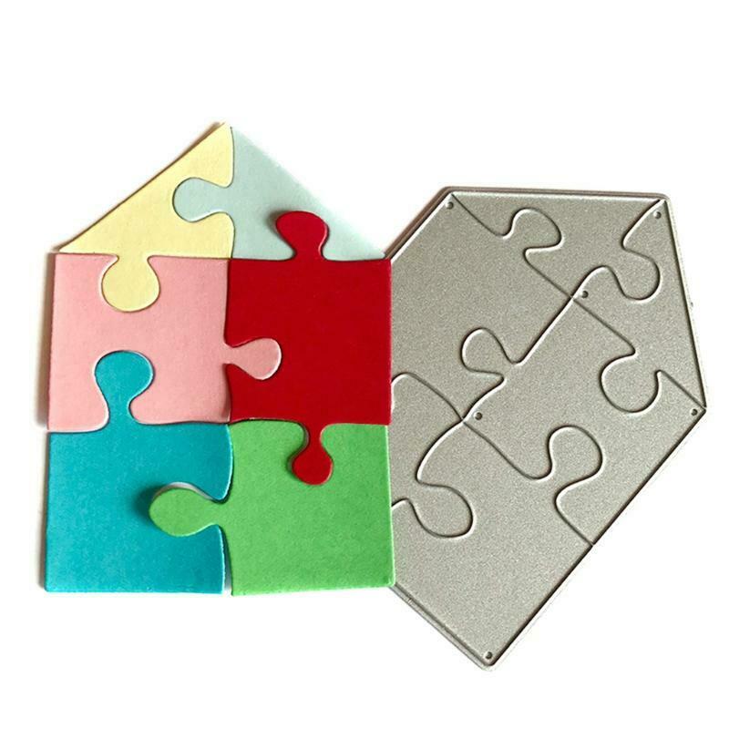 Trapezoid 6-Piece Puzzle Carbon Steel Cutting Dies DIY Scrapbooking Photo Album
