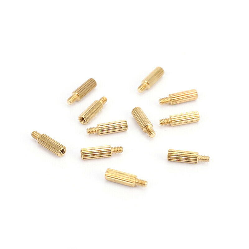 260PCS/M2 PCB Threaded Brass Male Female Standoff Spacer Board Hex Screws NuBDA
