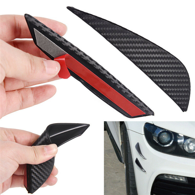 4× Carbon Fiber Car Front Bumper Splitter Fin Spoiler Canards Exterior Bod.l8