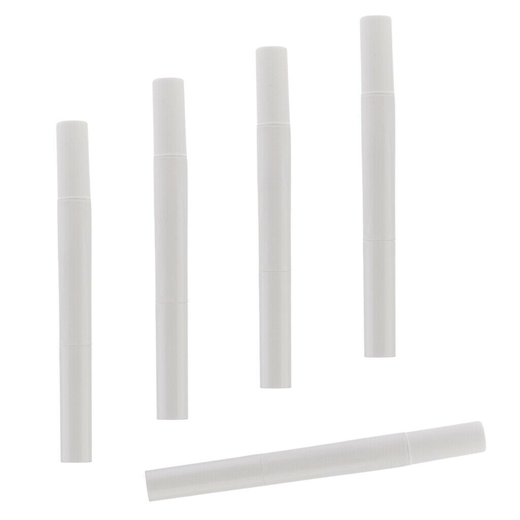 5Piece Empty Twist Pen Cosmetic Nail Lip Oil Eyelash Growth Tube 3ml White