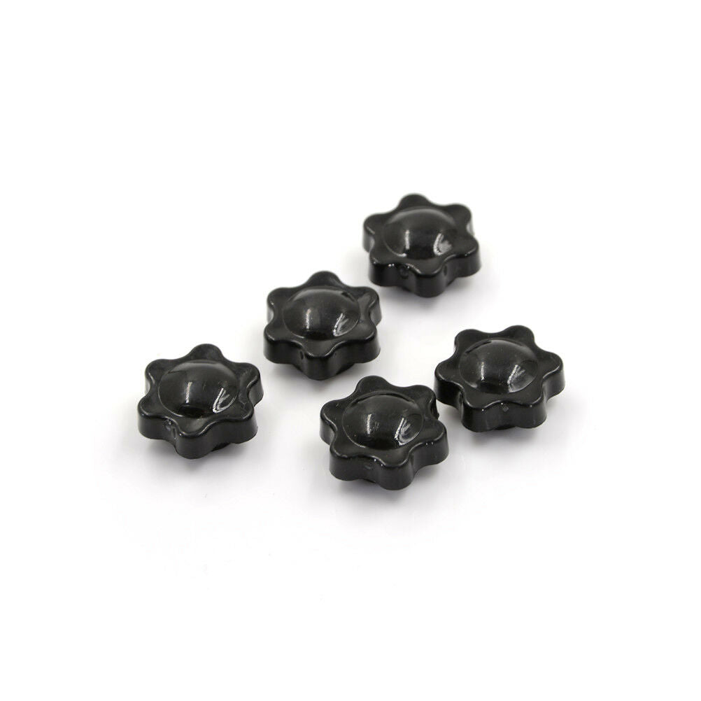5Pcs Black M6 Female Thread Star Shaped Head Clamping Nuts Kno.l8