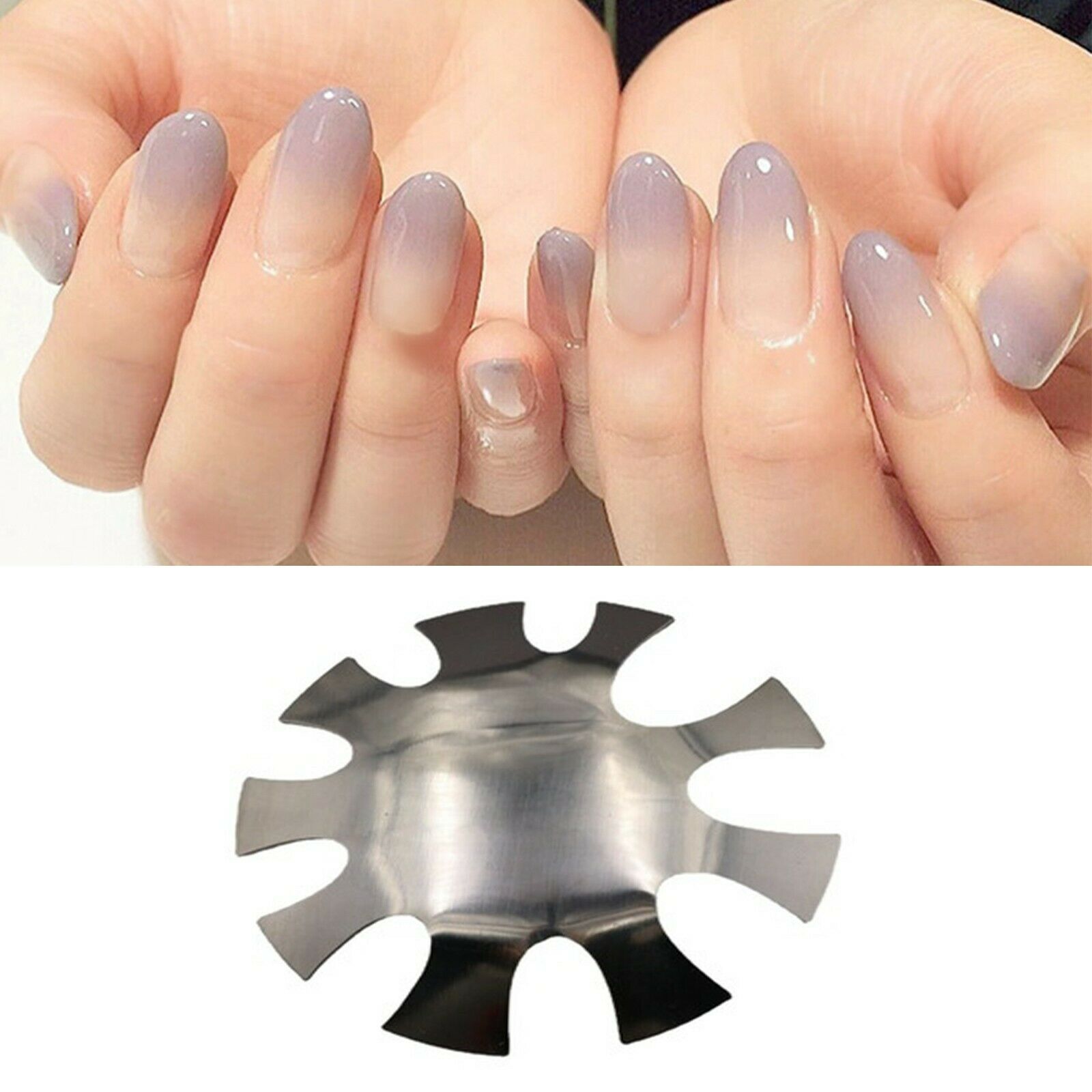 Waterproof Nail Cutter Plate French Manicure Nail Art Making Stainless Steel