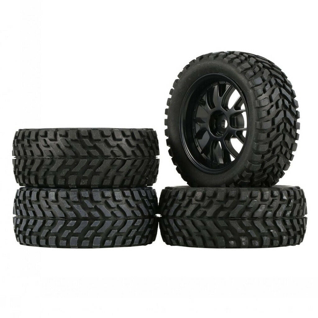RC Front Rear Tires & Wheels for Wltoys 144001 Buggy Parts Replacement