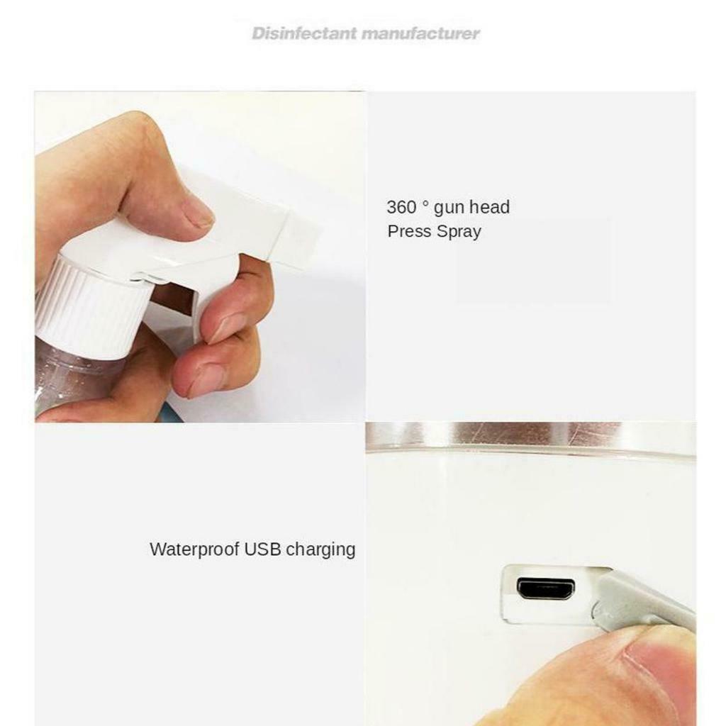 Disinfectant Dispenser 350ML Spray Bottle Transparent