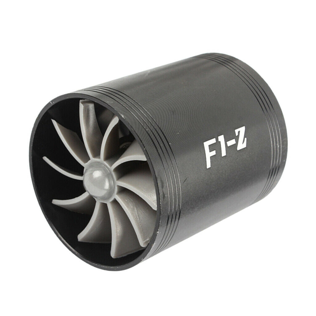 Turbo Charger Double Fan Turbine Turbo 2.5-2.9inch Easy installation Black