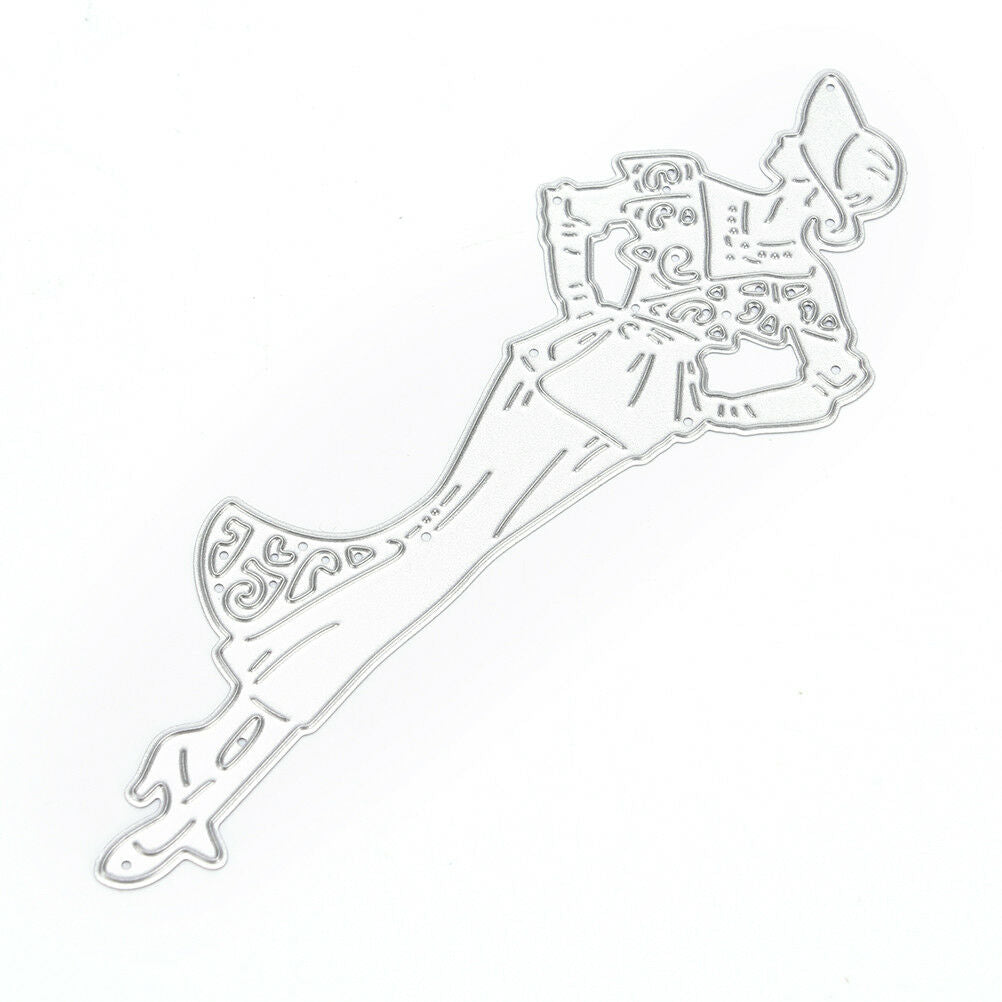 Girl Lady  Metal DIY Cut Dies Stencil Scrapbook Album Paper Card Emboss C.l8