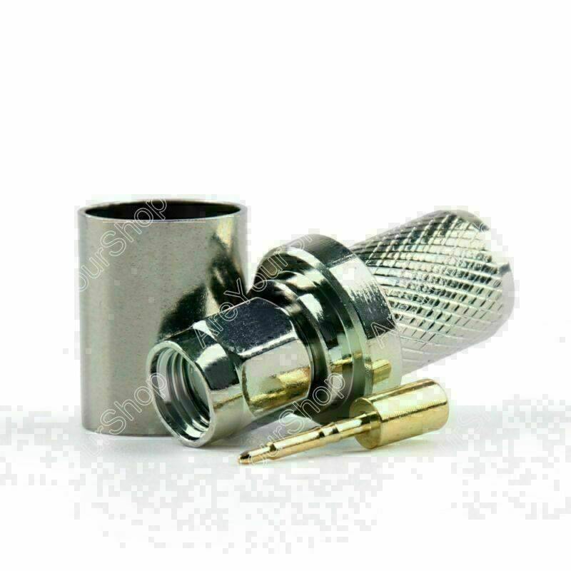 10Pc Connector SMA Male Plug Crimp RG8 RG213 LMR400 RG214 9913 Cable Straight CN