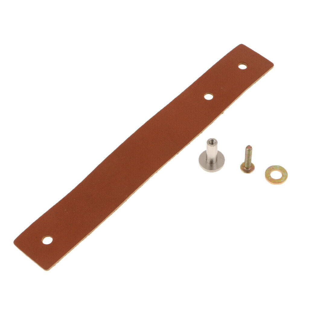 6Pcs PU Leather Cabinet Pulls Cupboard Drawer Dresser Door Knob Handle