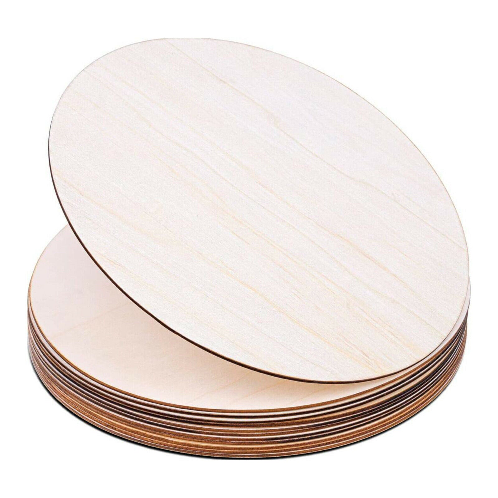 Pre-drilled Unfinished Round Wood Slices for Painting DIY Crafts Wedding