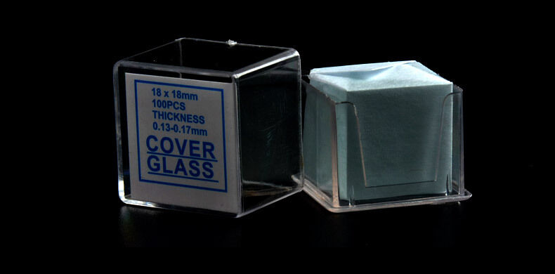 Microscope Slide Kit Blank Glass Slides and Square Cover Slips for Lab Medical
