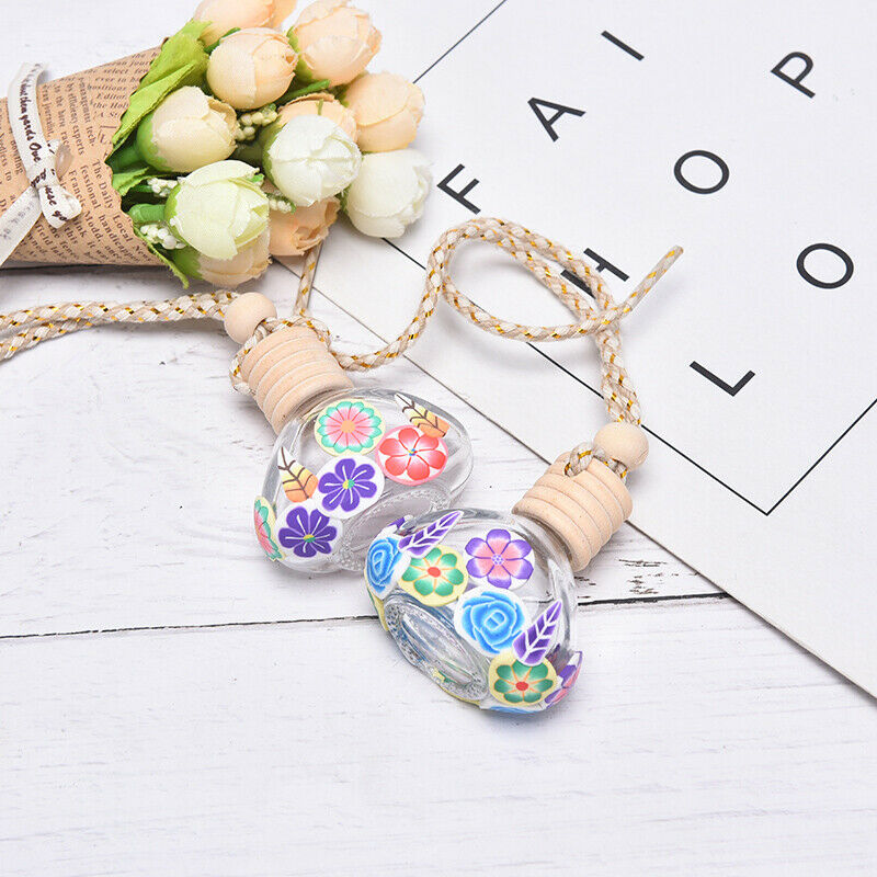 Automobile Perfume Pendant Empty Bottle The Interior Rearview Mirror Orna.l8