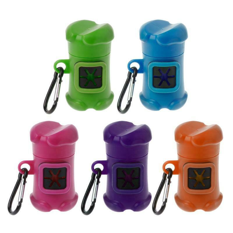 Pet Dog Bone Shape Waste Poo Garbage Dispenser Box Clean Up Bags Holder Carrier
