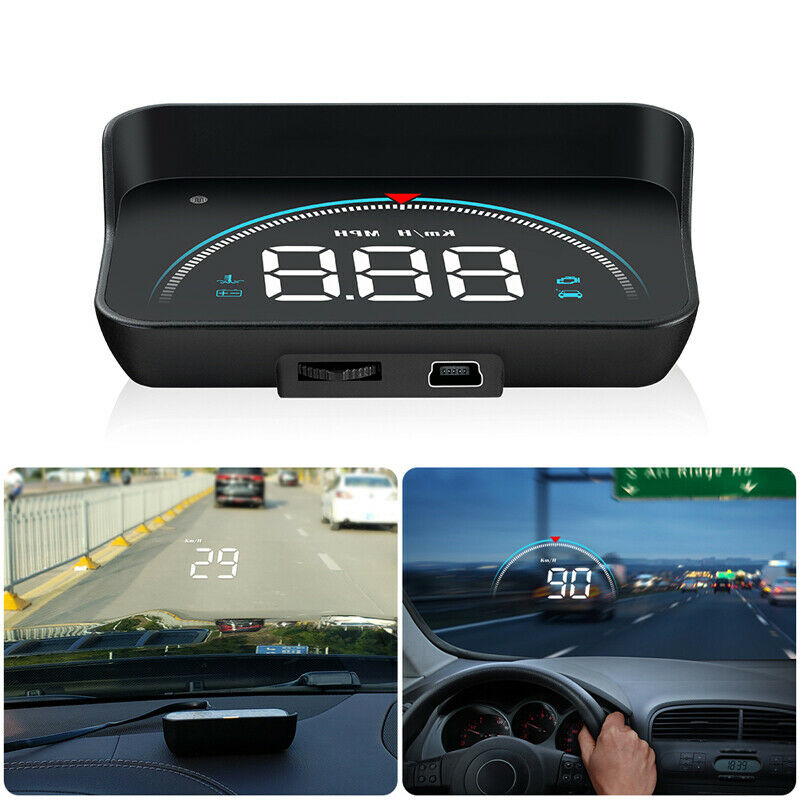 M8 Safety Car Head Up Display OBD2 Overspeed WarningSystem Speedometer Projector