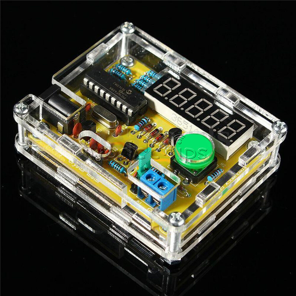 New 1Hz-50MHz Crystal Oscillator Tester Frequency Counter Meter + Case DIY Kits