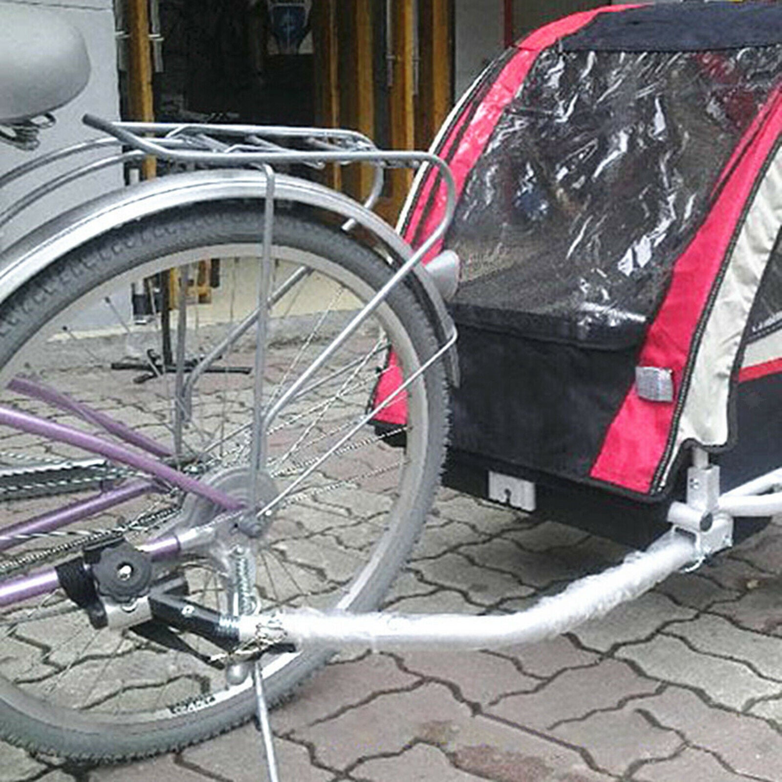 Bike Trailer Hitch Quick Release Steel Linker Bicycle Trailer Cargo Carrier