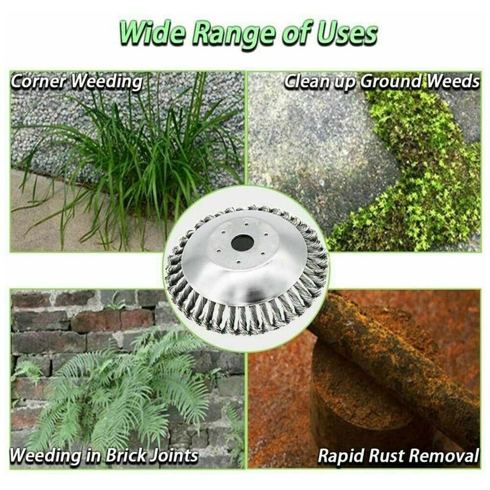 6 inch Steel Wire Wheel Brush Grass Strimmer Garden Weed Brush Garden Disc type