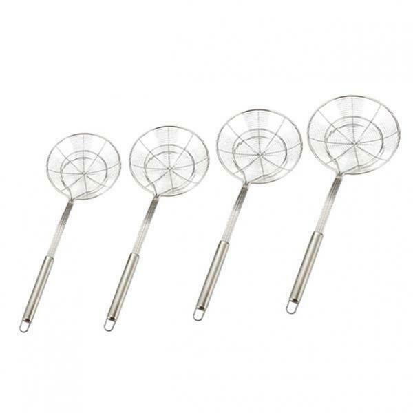 2x14cm Kitchen Spider Strainer Skimmer, Asian Strainer Ladle Stainless Steel