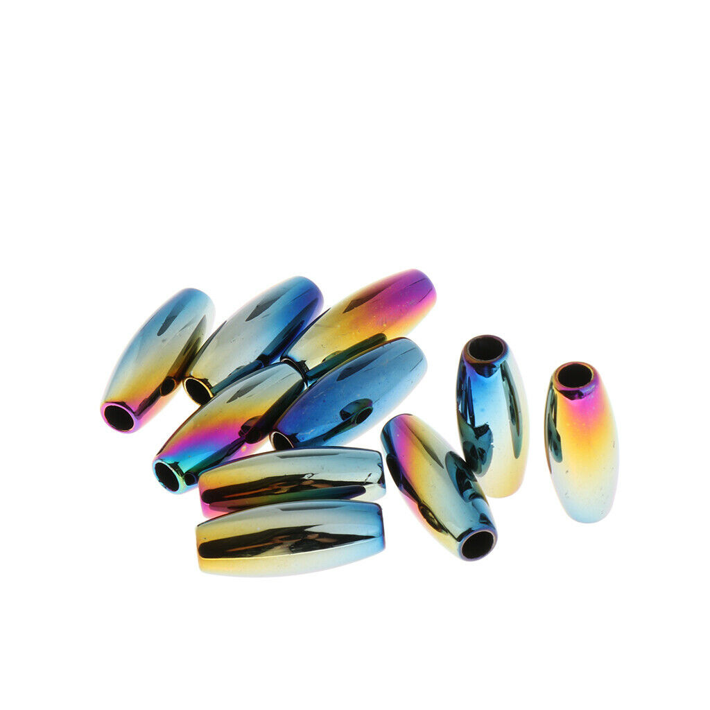 Pack Of 10pcs Hair Tube Beads Dreadlocks for Beards & Hair Decoration DIY