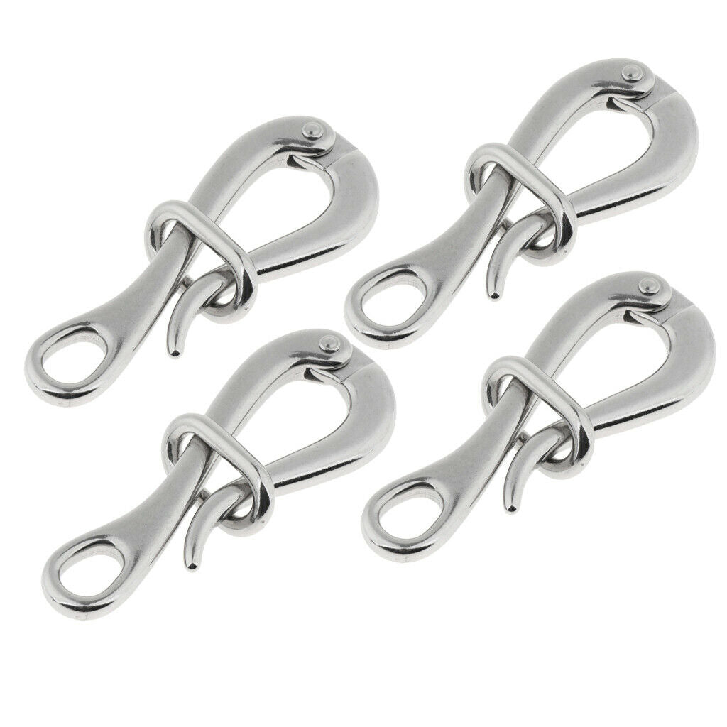 4Pcs Pelican Hooks Shackle 316 Buckle Fasteners Marine Accessories for Boats