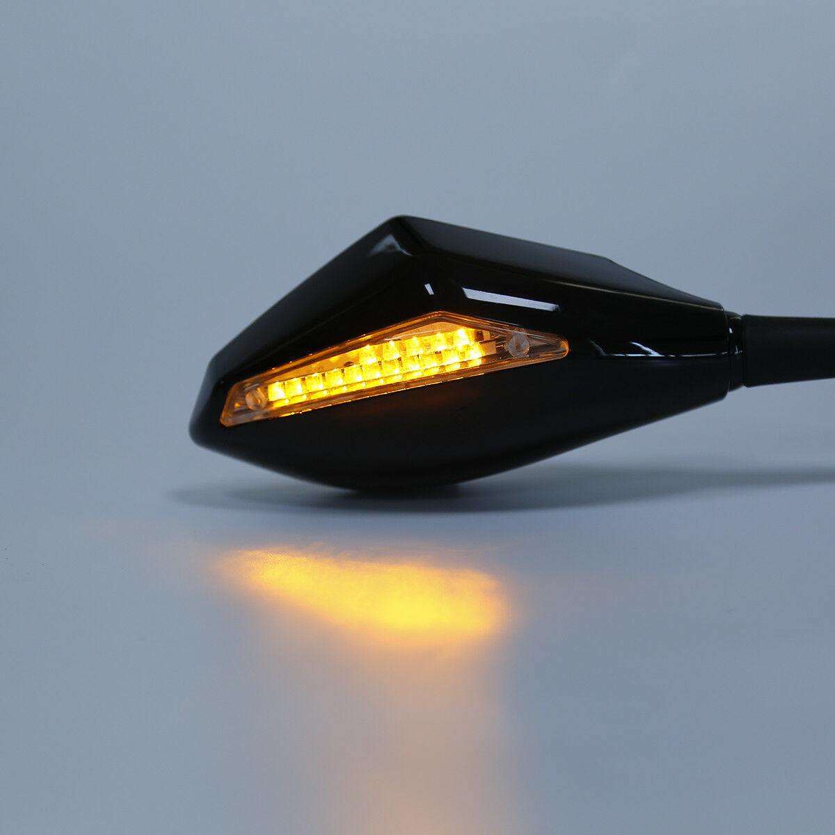 Turn Signal Integrated Rear View Mirrors Fit For Kawasaki Suzuki Yamaha Ducati