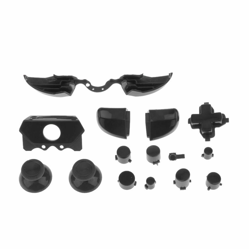 Button Set Chrome Mod Kits for Microsoft New Xbox One 3.5mm Controller Black