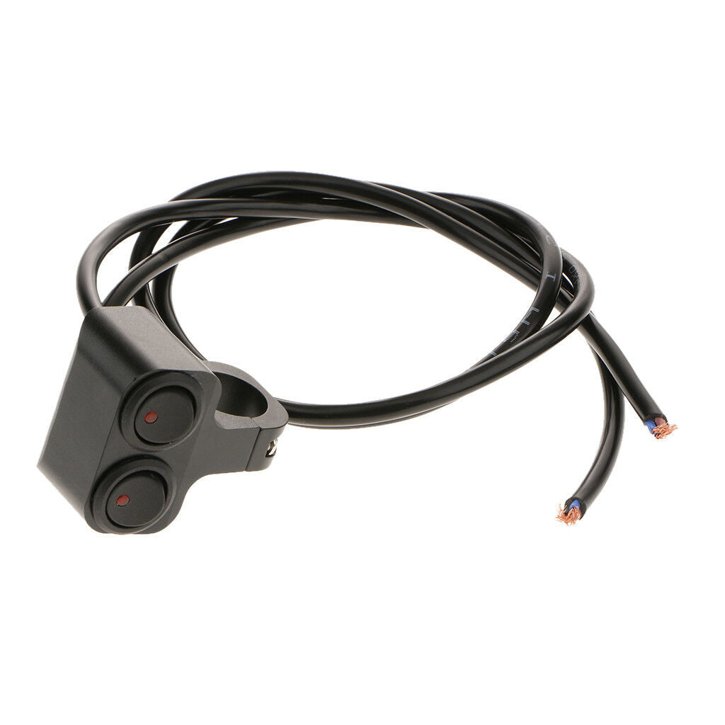 25mm Motorbike Handlebar Headlight Fog Spot Light Dual On Off Control Switch
