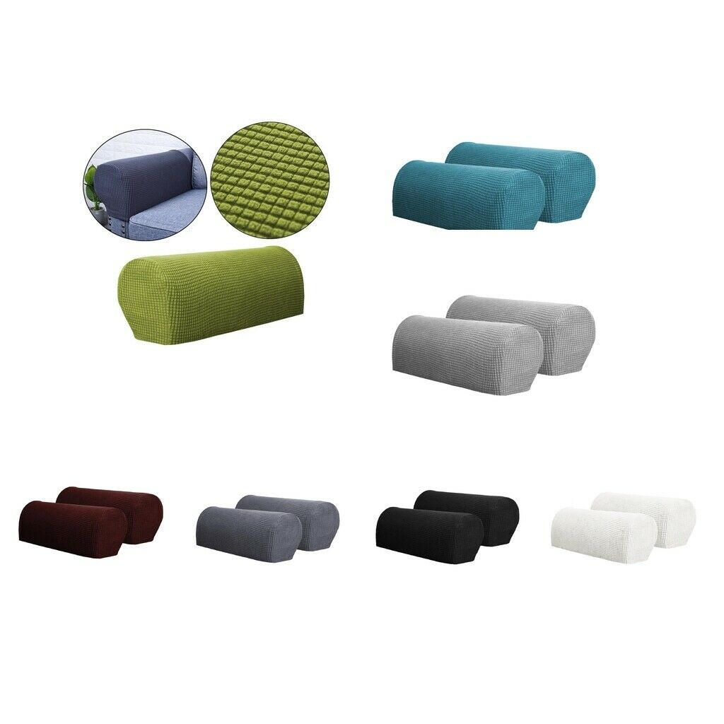 4pcs Sofa Armrest Protector Non-Slip Stretchy Couch Chair Armrest Slipcovers