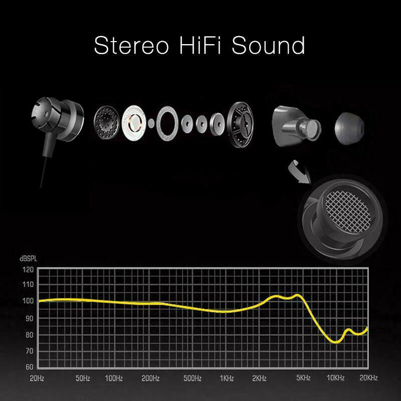 Super Bass Turbine Metal Headphones In-Ear Headset Earphones With Microphone Mic