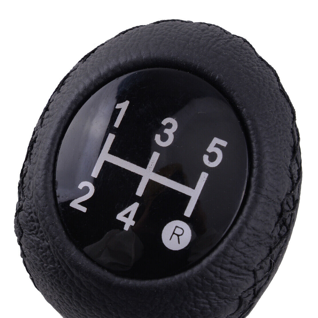 5 Speed Car Auto Leather Manual Gear Shift Stick Knob Shifter Lever Head*