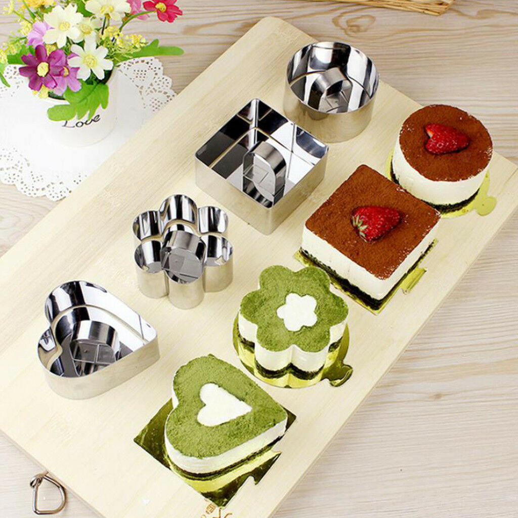 Round Stainless Steel Mousse Cake   Mold Dessert Pastry Cutter Mould