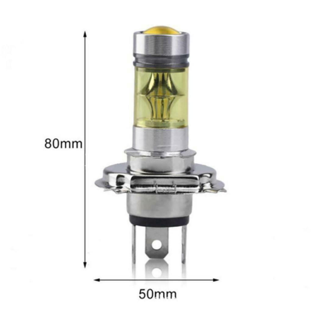 Pair H4 100W 4300K LED Yellow Foglight Bulbs DC 12V Daytime Running