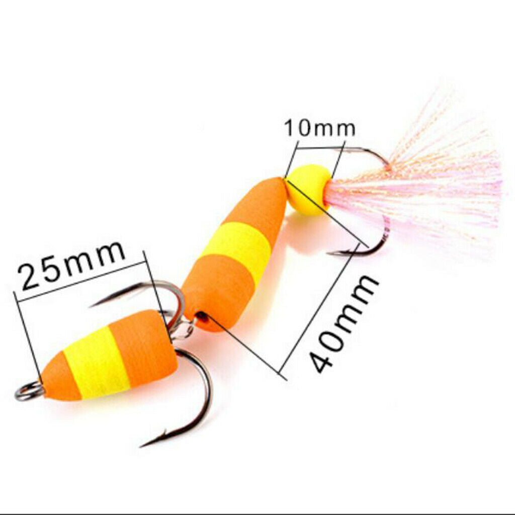 2Packs Fishing Lures Floating Baits Swimbaits 2 Treble Fishhooks Crankbaits