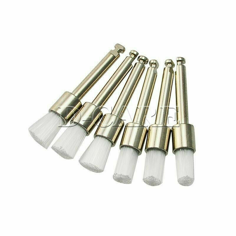500Pcs Dental Lab Nylon Latch Flat Polishing Polisher Prophylaxis Brushes