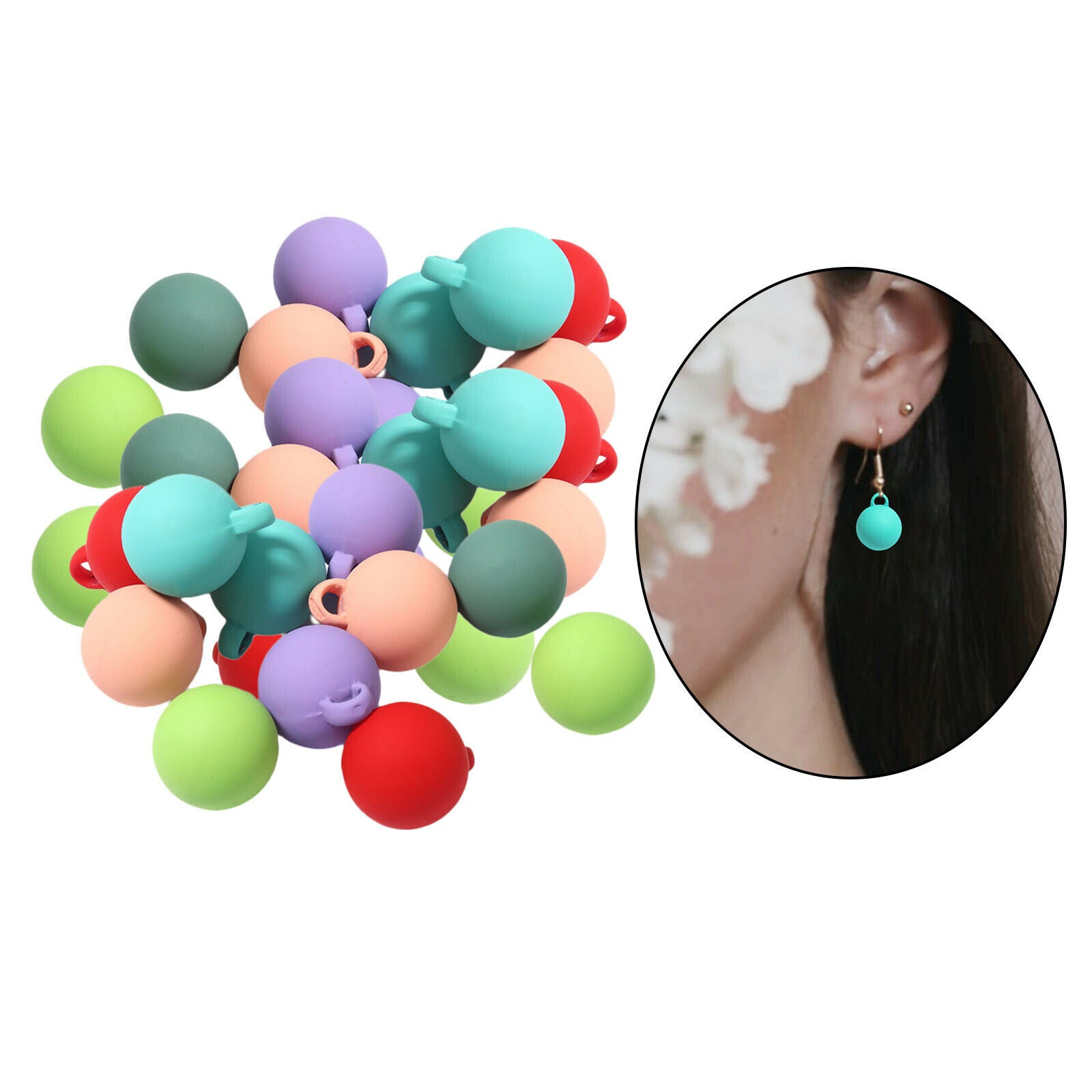 30 14mm Colored Charms Pendants Beading Jewelry Making Bracelets Supplies