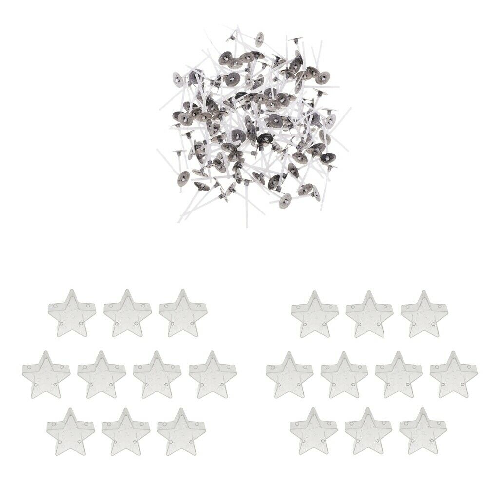 Tealight Clear Plastic Cups, 20 Cups, Star Shaped Candle Making Shapes,