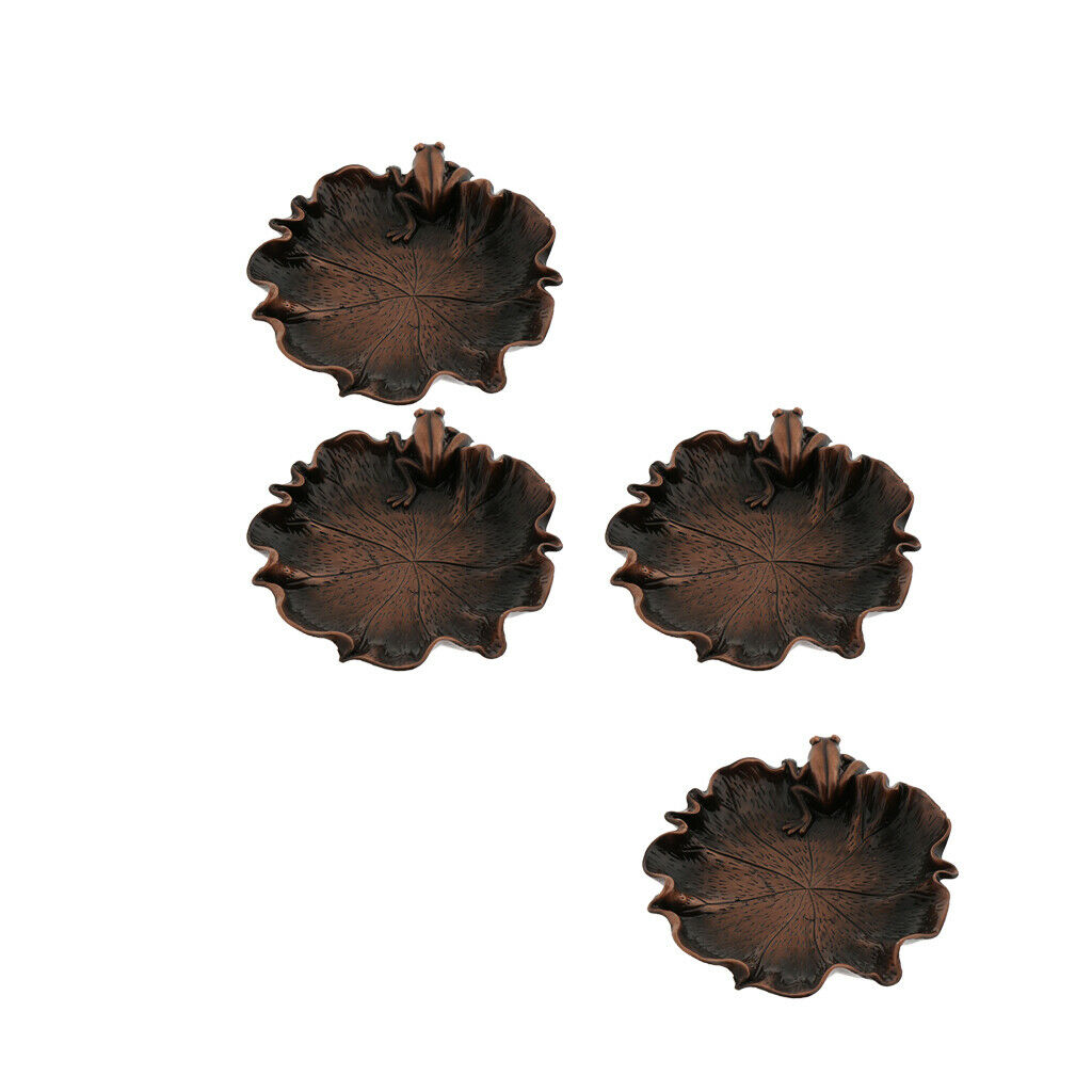 4xLotus Leaf Alloy Teacup Coaster Coffee Cup Mat for Kung Fu Tea Fittings