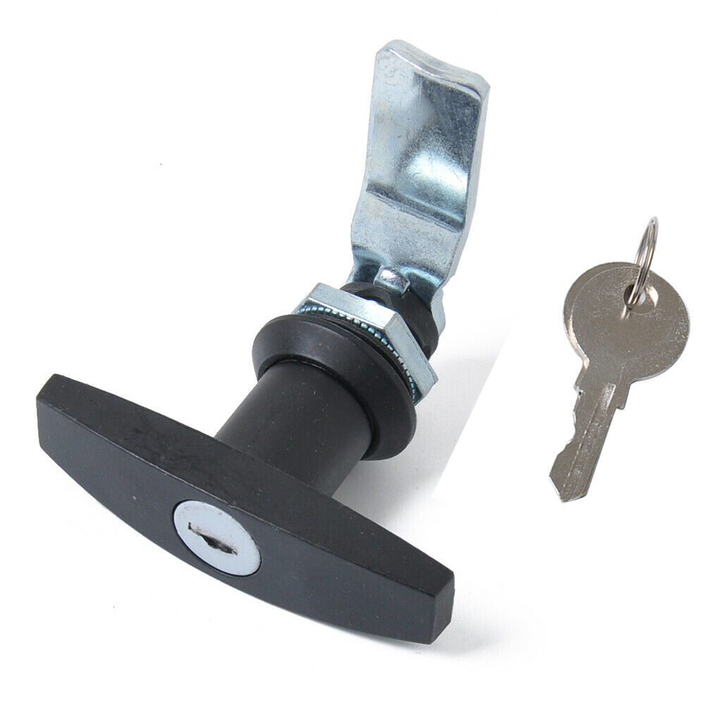 2X Boat Marine Garage Door Opener T Lock Handle + 2 keys Safe Lock Black