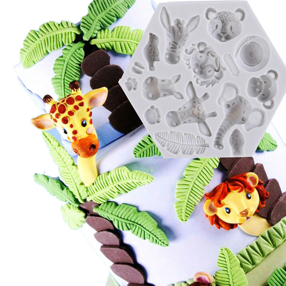 Forest animal mould silicone molds woodland animals cake decorative mold tooBDA