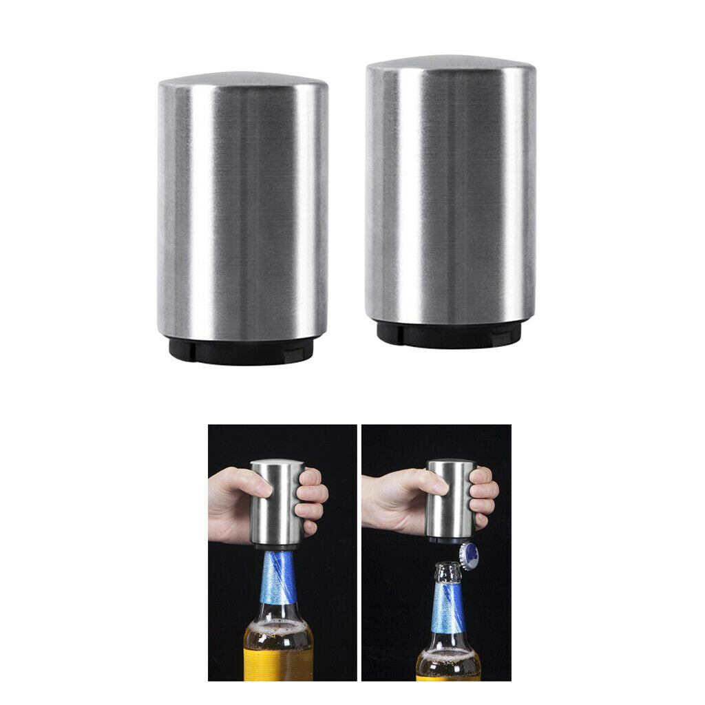 2x Easy Wine Bottle Opener Cylinder Soda Jar Can Hotel Tools w/ Megnet
