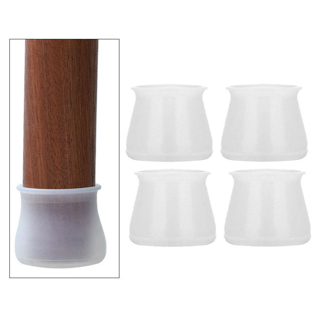 16 Pieces Non-slip Round Chair Leg Caps Silicone Garden Stool Feet Covers